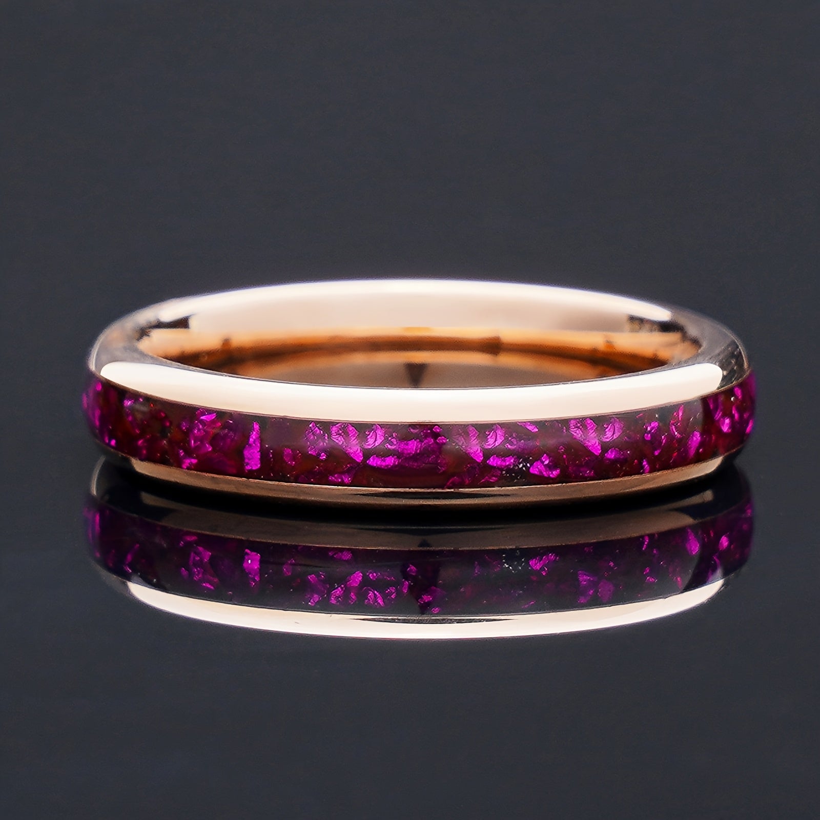 Ring Nebula Forge – Starry Tungsten Unisex Wedding Band