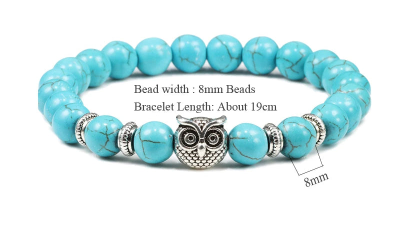 Mystic Owl – Natural Stone Beaded Bracelet