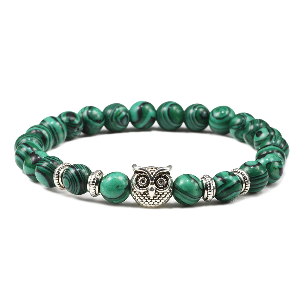 Mystic Owl – Natural Stone Beaded Bracelet