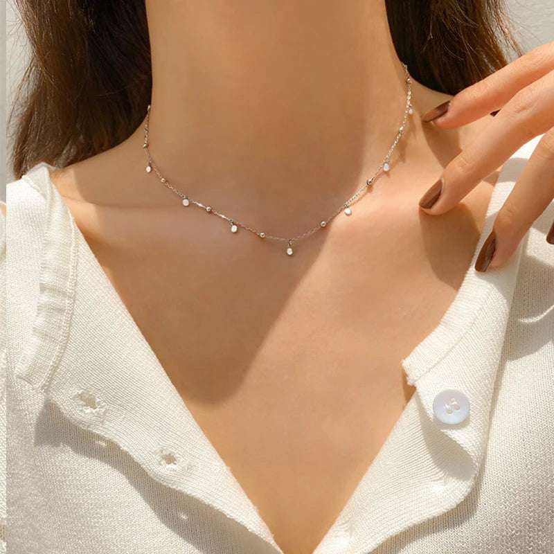 GeoCharm – 925 Sterling Silver Geometric Choker Necklace