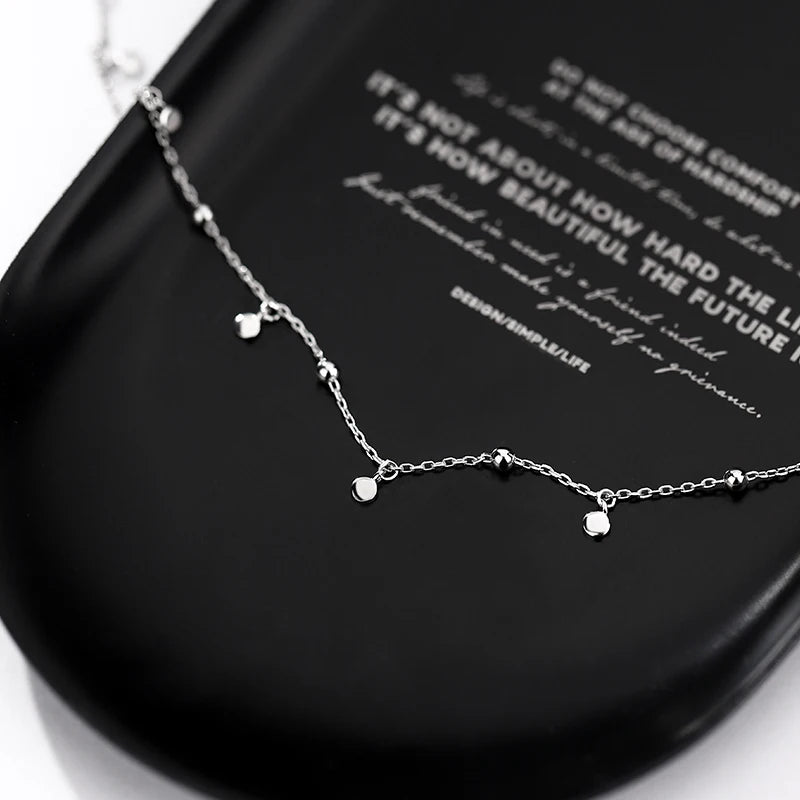 GeoCharm – 925 Sterling Silver Geometric Choker Necklace