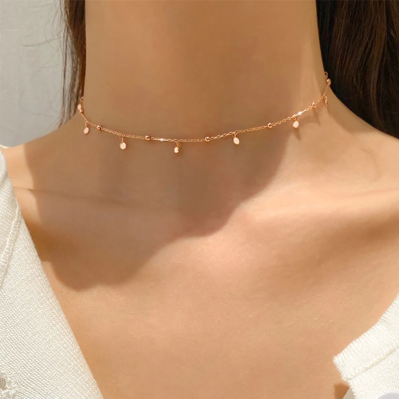 GeoCharm – 925 Sterling Silver Geometric Choker Necklace