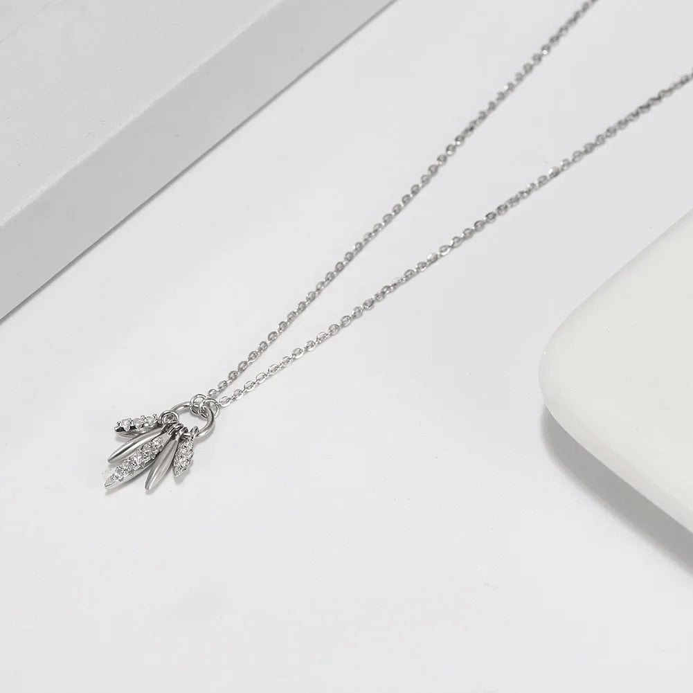 Botanical Cluster Pendant Necklace – Gold Plated Sterling Silver