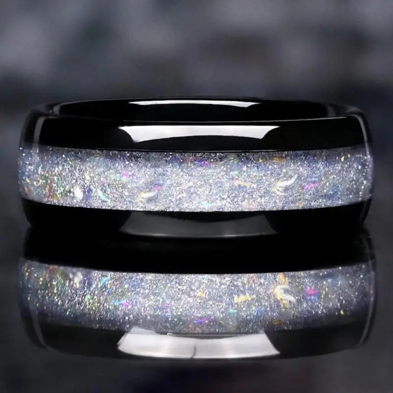 Rings Orion Nebula Forge #1 – Starry Tungsten Unisex Wedding Band