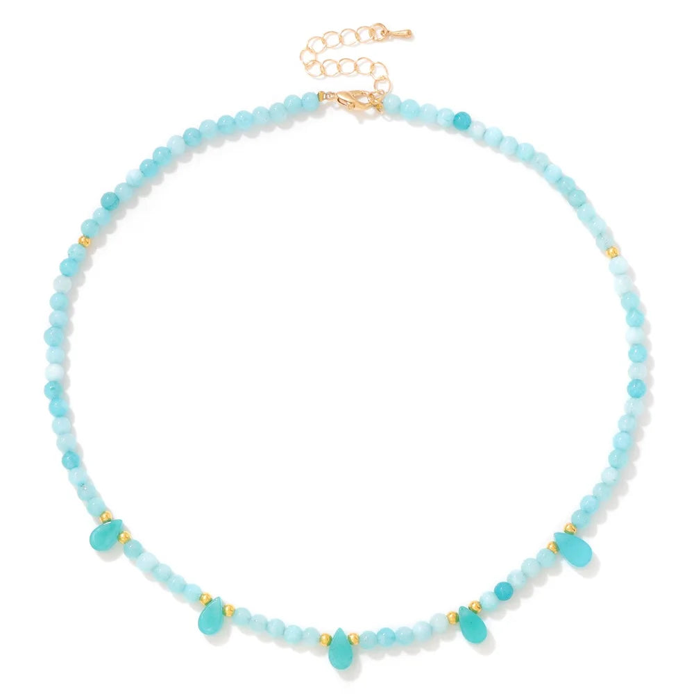 Harmony Stone Necklace – Green Aventurine & Amethyst Gemstone Choker