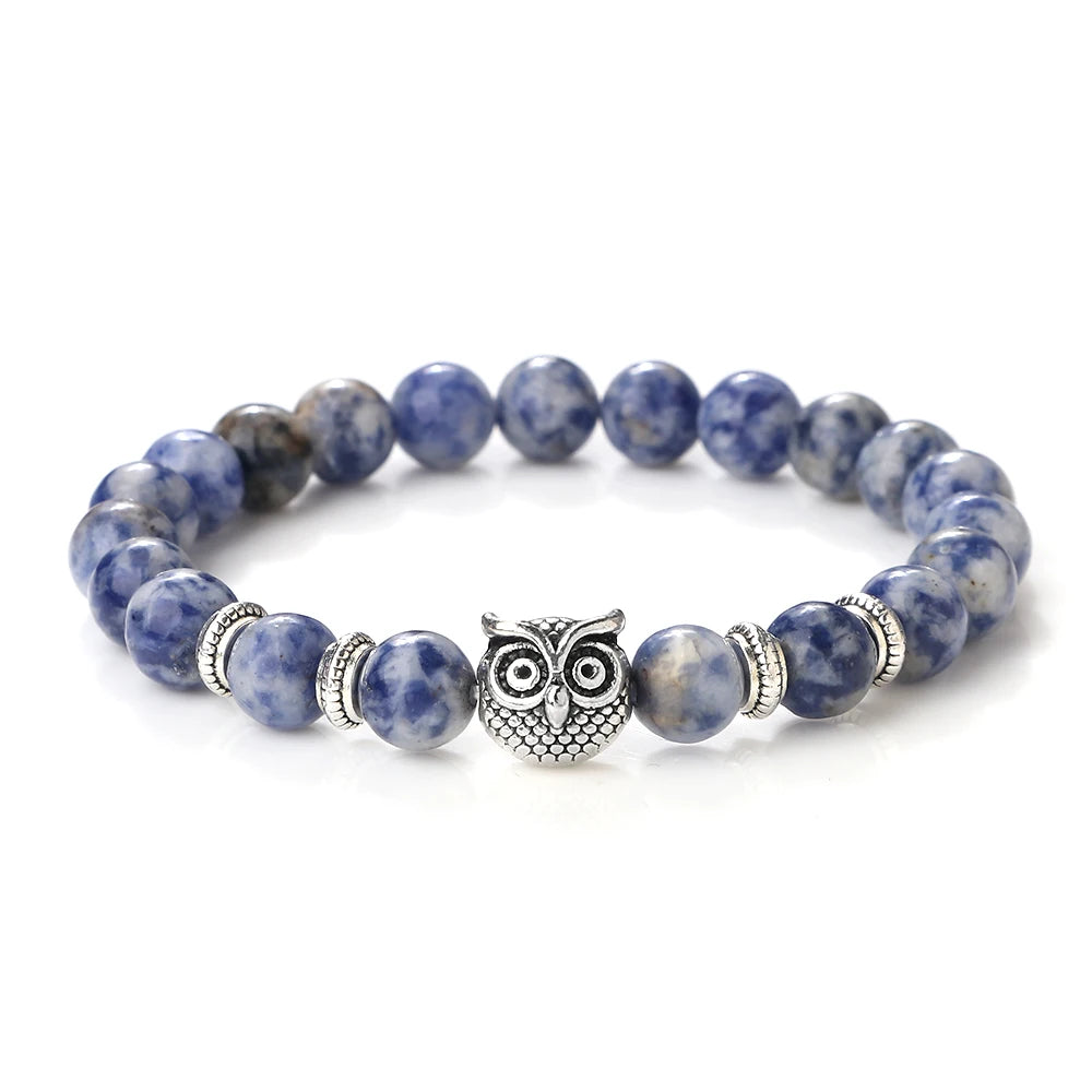 Mystic Owl – Natural Stone Beaded Bracelet