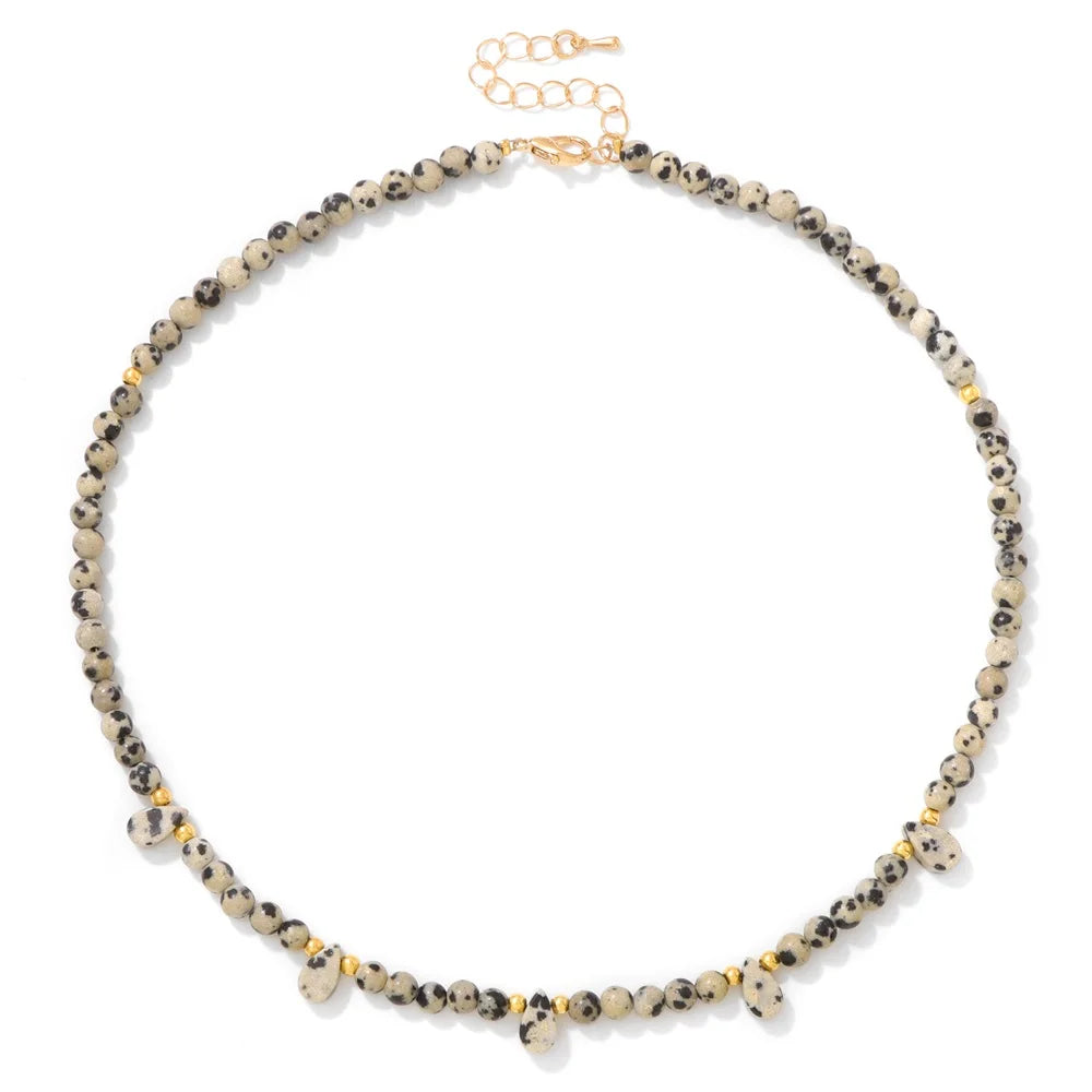 Harmony Stone Necklace – Green Aventurine & Amethyst Gemstone Choker