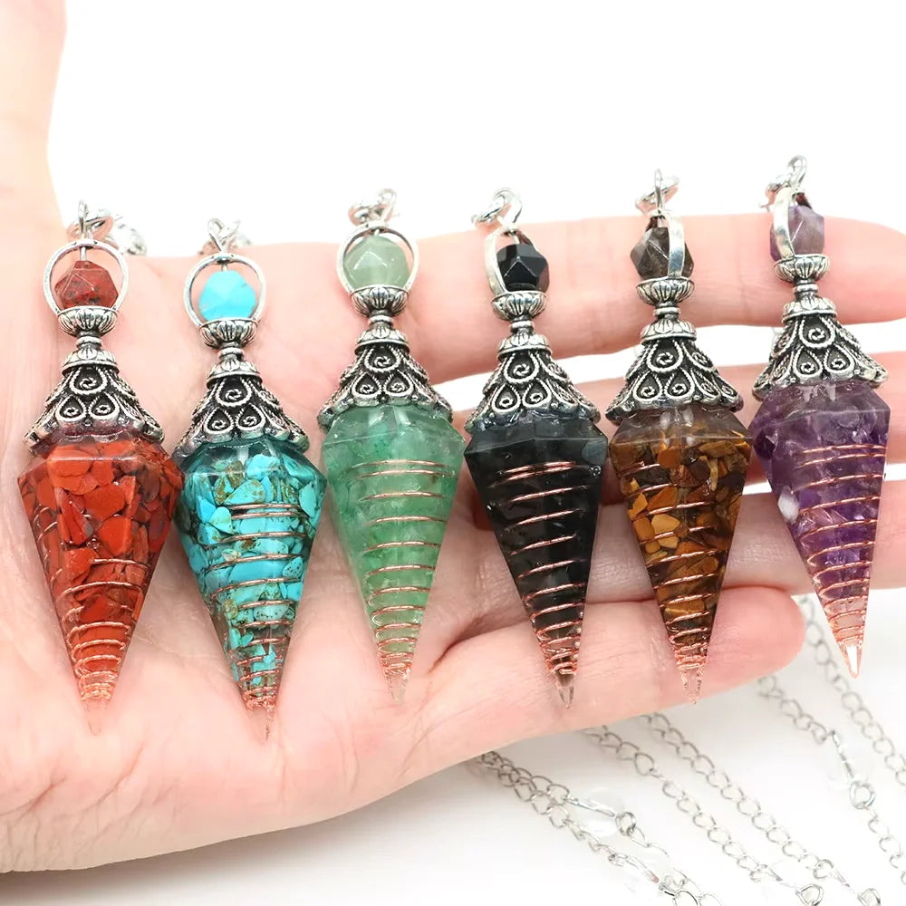 Crystal Essence – Natural Gemstone Energy Pendant