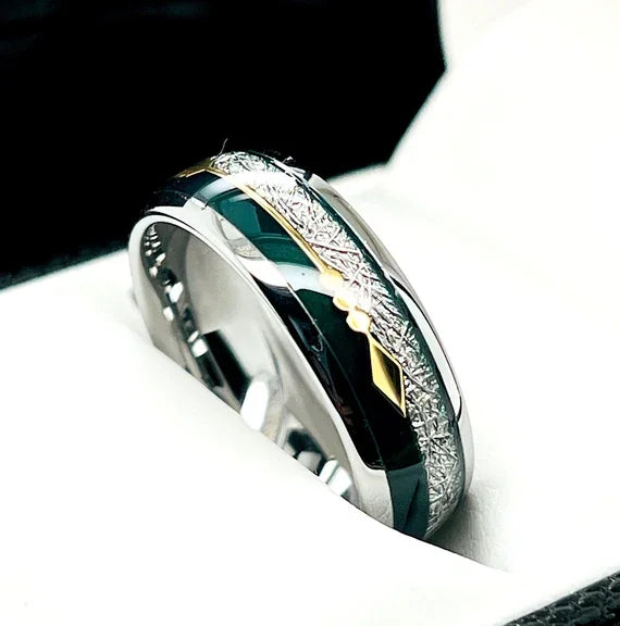 Rings Orion Nebula Forge #2 – Starry Tungsten Unisex Wedding Band
