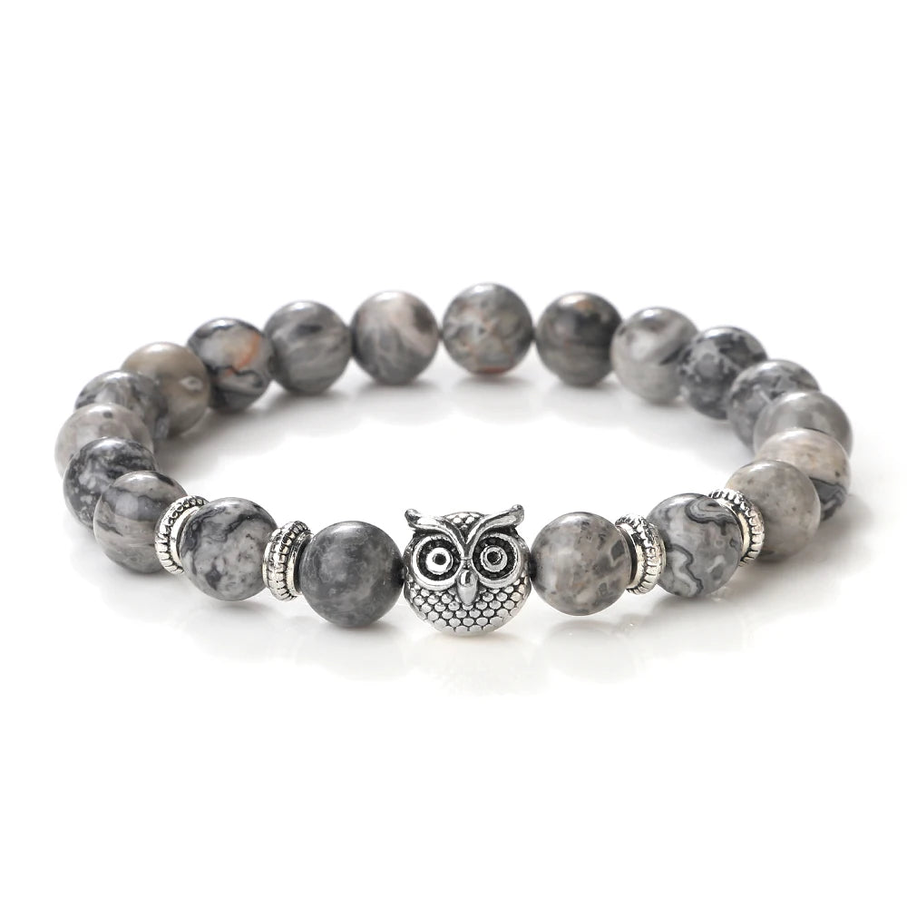 Mystic Owl – Natural Stone Beaded Bracelet