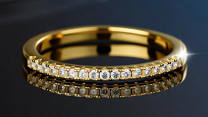 Aiternity Brilliance – Moissanite Wedding Band in 925 Sterling Silver