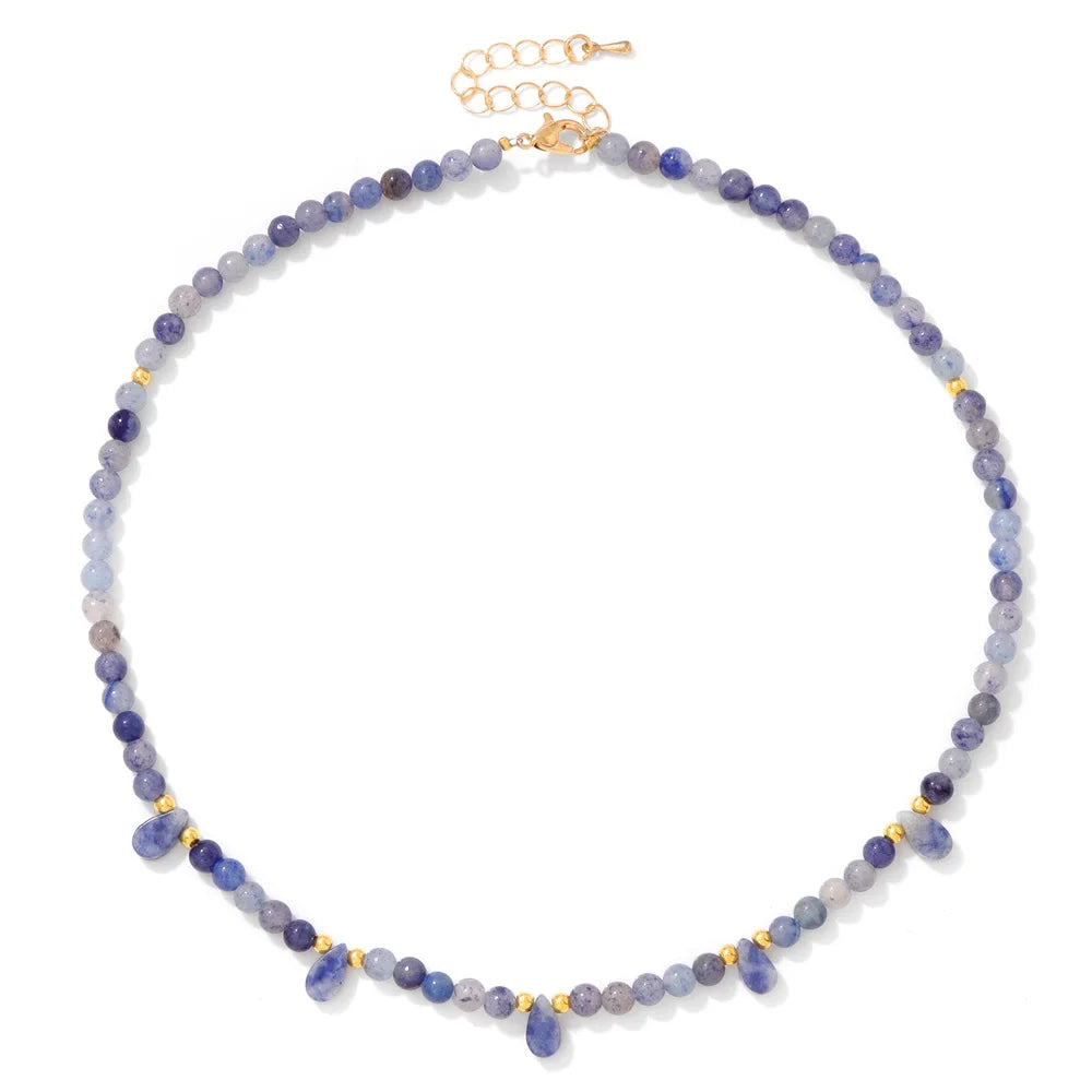 Harmony Stone Necklace – Green Aventurine & Amethyst Gemstone Choker