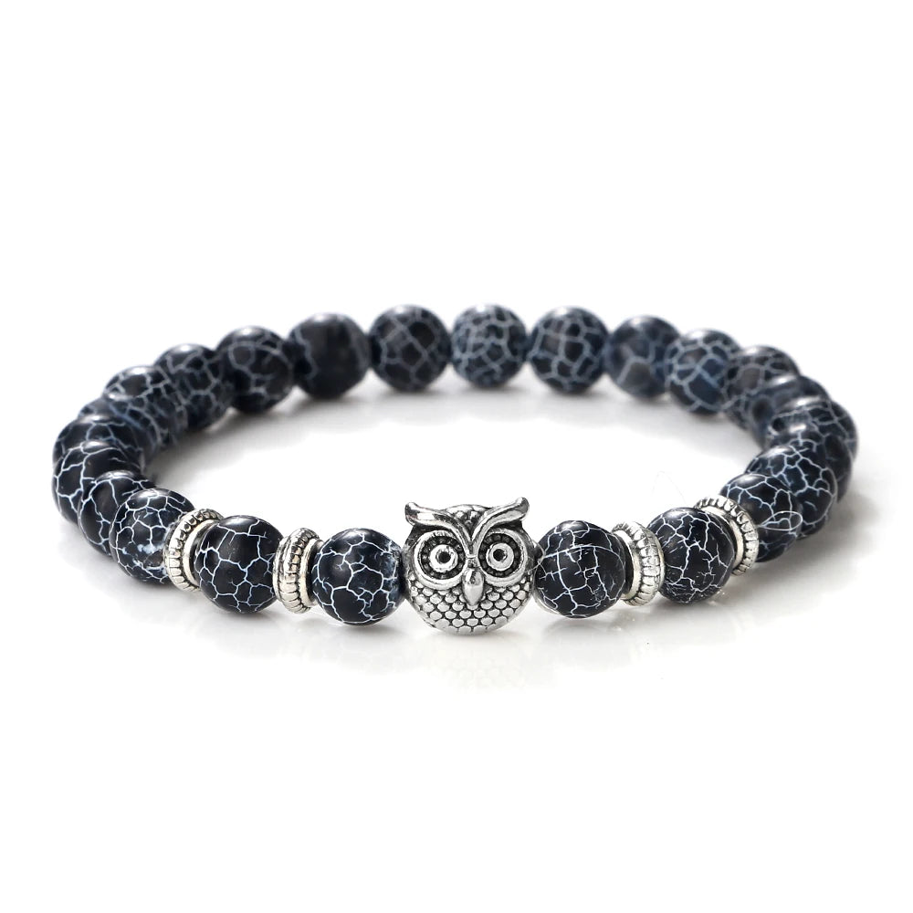 Mystic Owl – Natural Stone Beaded Bracelet