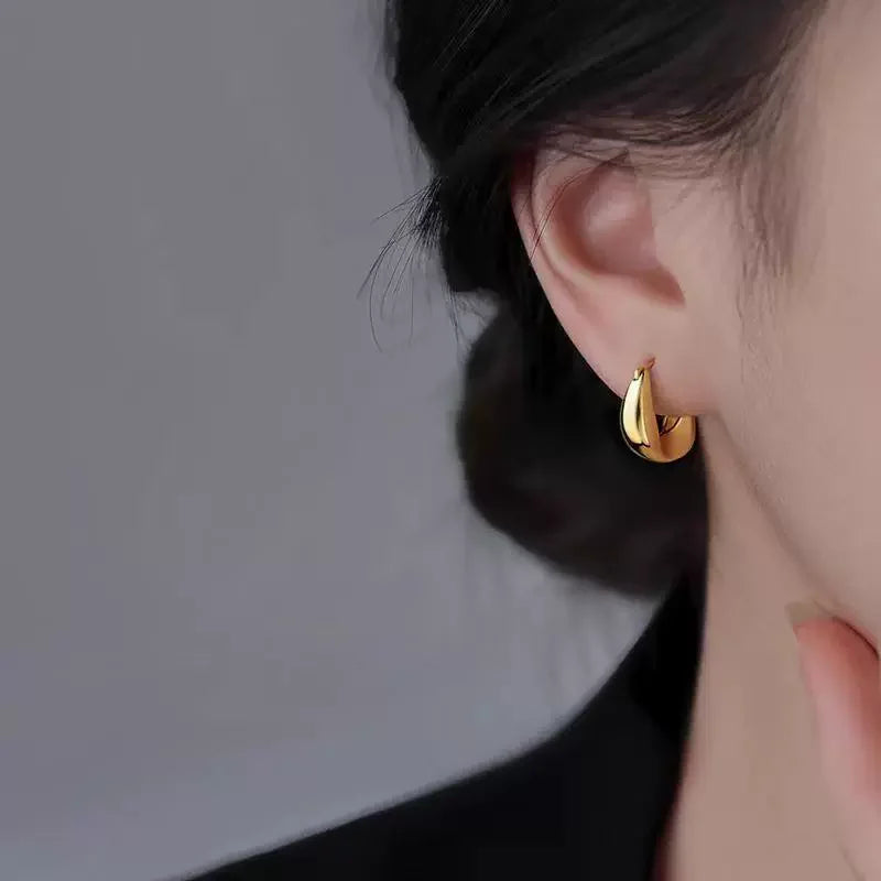 AureliaHoops – 925 Sterling Silver Chunky Hoop Earrings