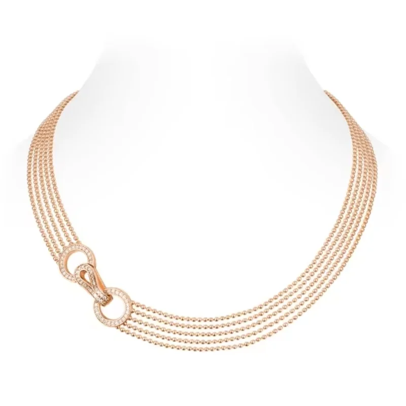 The Kensington Cascade Necklace | Rose Gold & Crystal