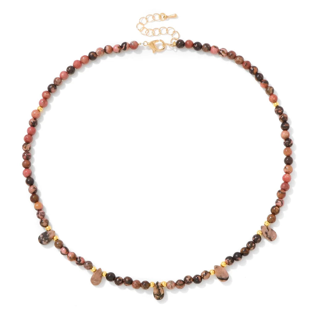 Harmony Stone Necklace – Green Aventurine & Amethyst Gemstone Choker