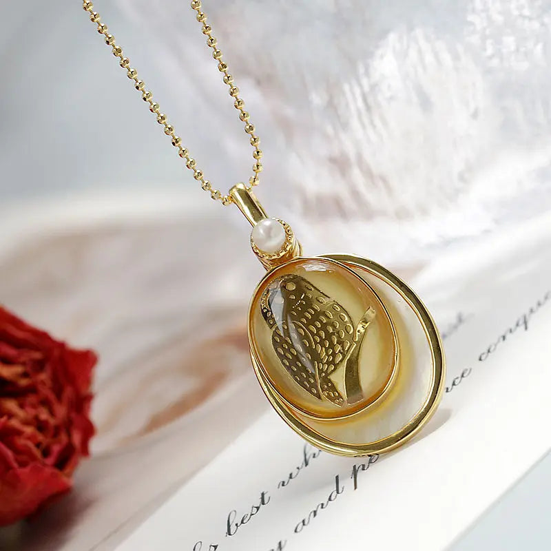 Wisdom Owl Pendant – 925 Sterling Silver with Natural Pearl & Shell