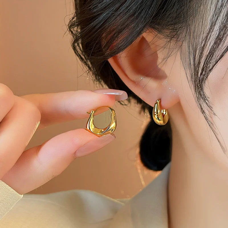 AureliaHoops – 925 Sterling Silver Chunky Hoop Earrings