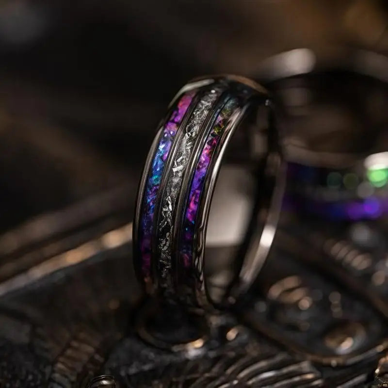 Rings Orion Nebula Forge #2 – Starry Tungsten Unisex Wedding Band