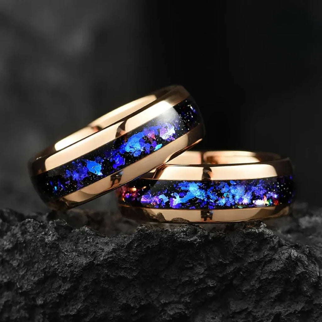 Rings Orion Nebula Forge #1 – Starry Tungsten Unisex Wedding Band