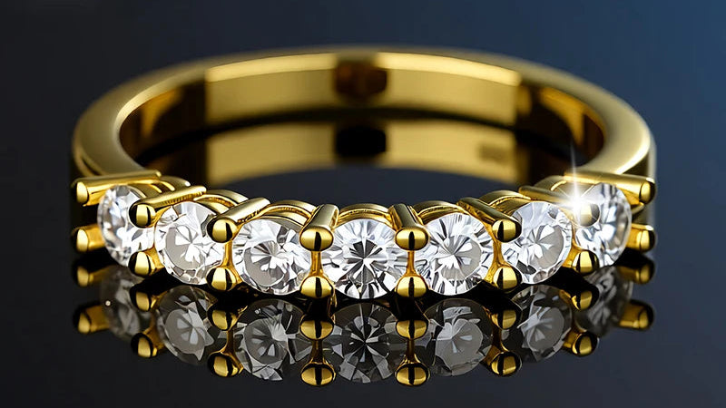 Aiternity Brilliance – Moissanite Wedding Band in 925 Sterling Silver