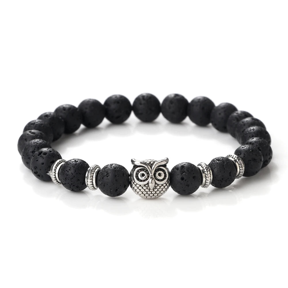 Mystic Owl – Natural Stone Beaded Bracelet