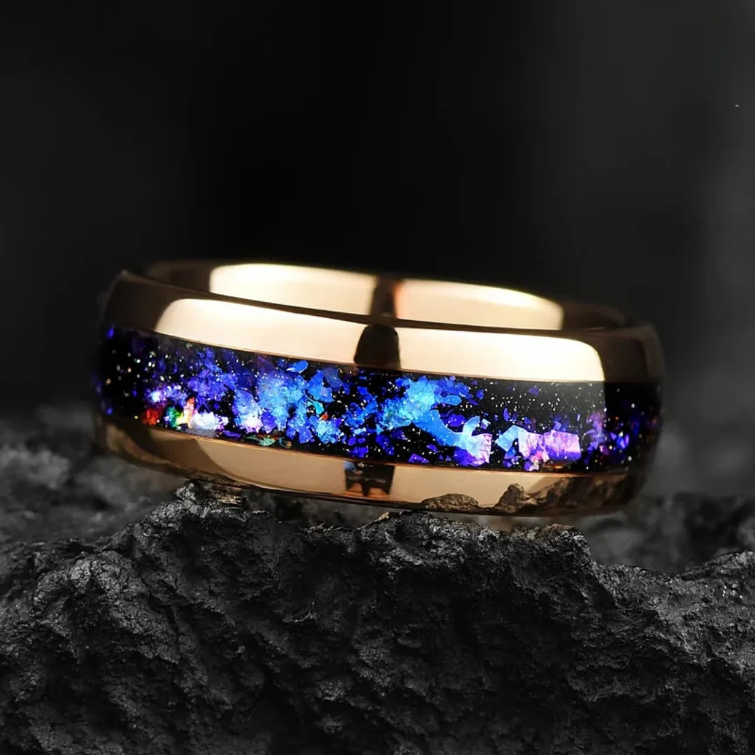 Rings Orion Nebula Forge #1 – Starry Tungsten Unisex Wedding Band