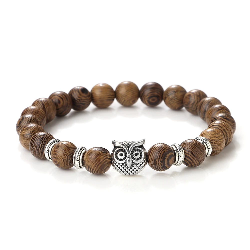 Mystic Owl – Natural Stone Beaded Bracelet