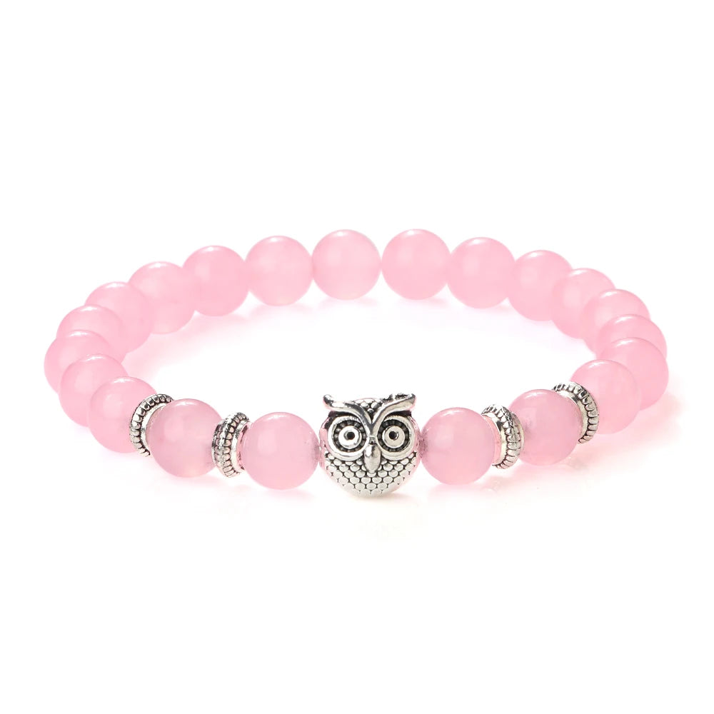 Mystic Owl – Natural Stone Beaded Bracelet