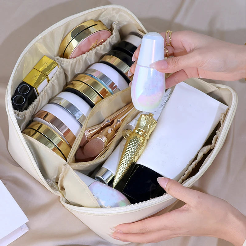 The Classic Make-Up Organiser – Sleek PU Leather Toiletry Bag