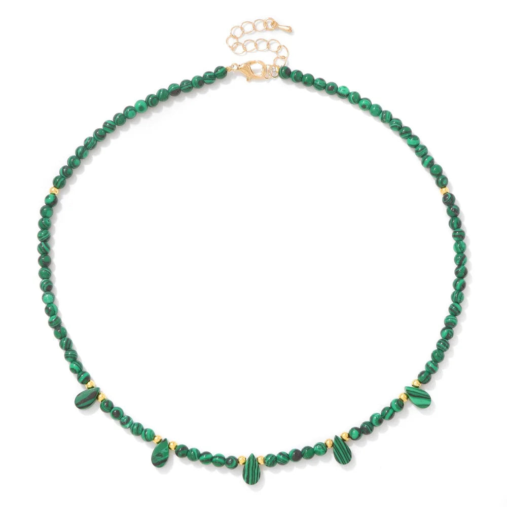 Harmony Stone Necklace – Green Aventurine & Amethyst Gemstone Choker