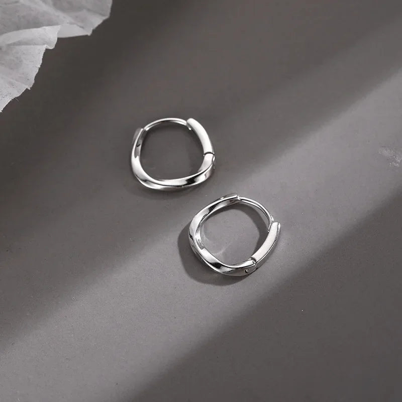 Aurora Sterling Silver Classic Round Hoop Earrings