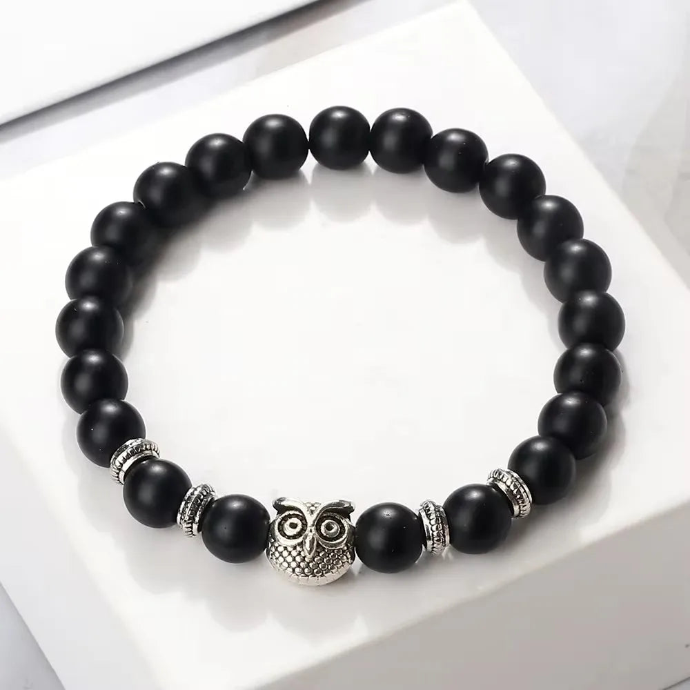 Mystic Owl – Natural Stone Beaded Bracelet