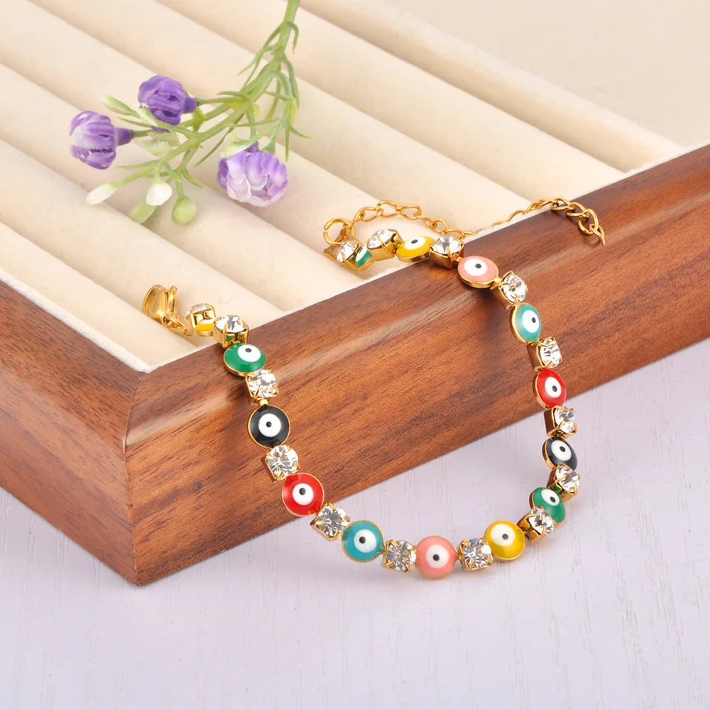 Classic Evil Eye Collection – 316L Stainless Steel Blue CZ Jewelry Set