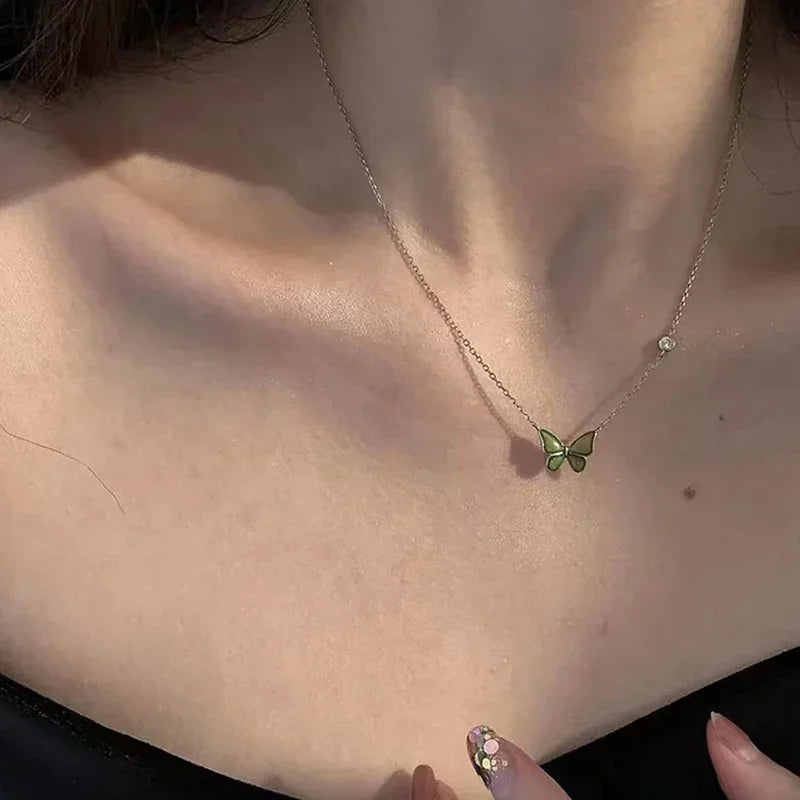 Chroma Wings – Butterfly Pendant Necklace
