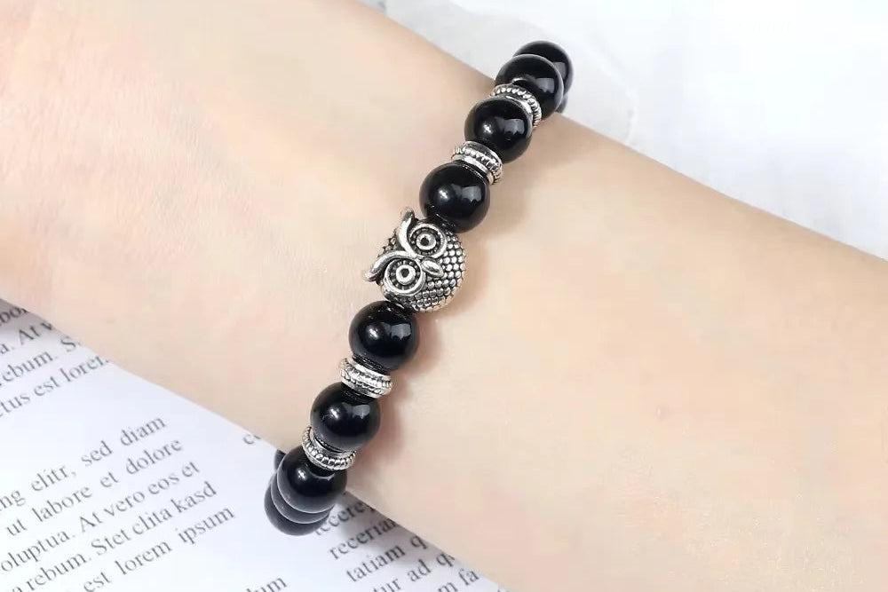 Mystic Owl – Natural Stone Beaded Bracelet