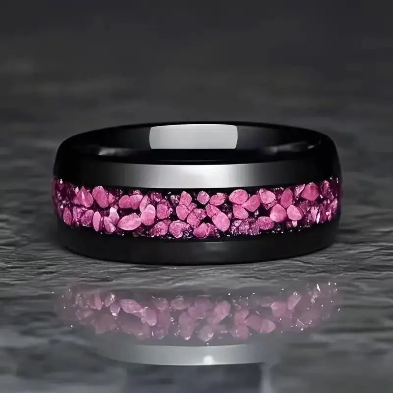 Rings Orion Nebula Forge #1 – Starry Tungsten Unisex Wedding Band