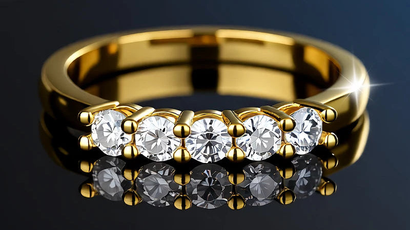 Aiternity Brilliance – Moissanite Wedding Band in 925 Sterling Silver