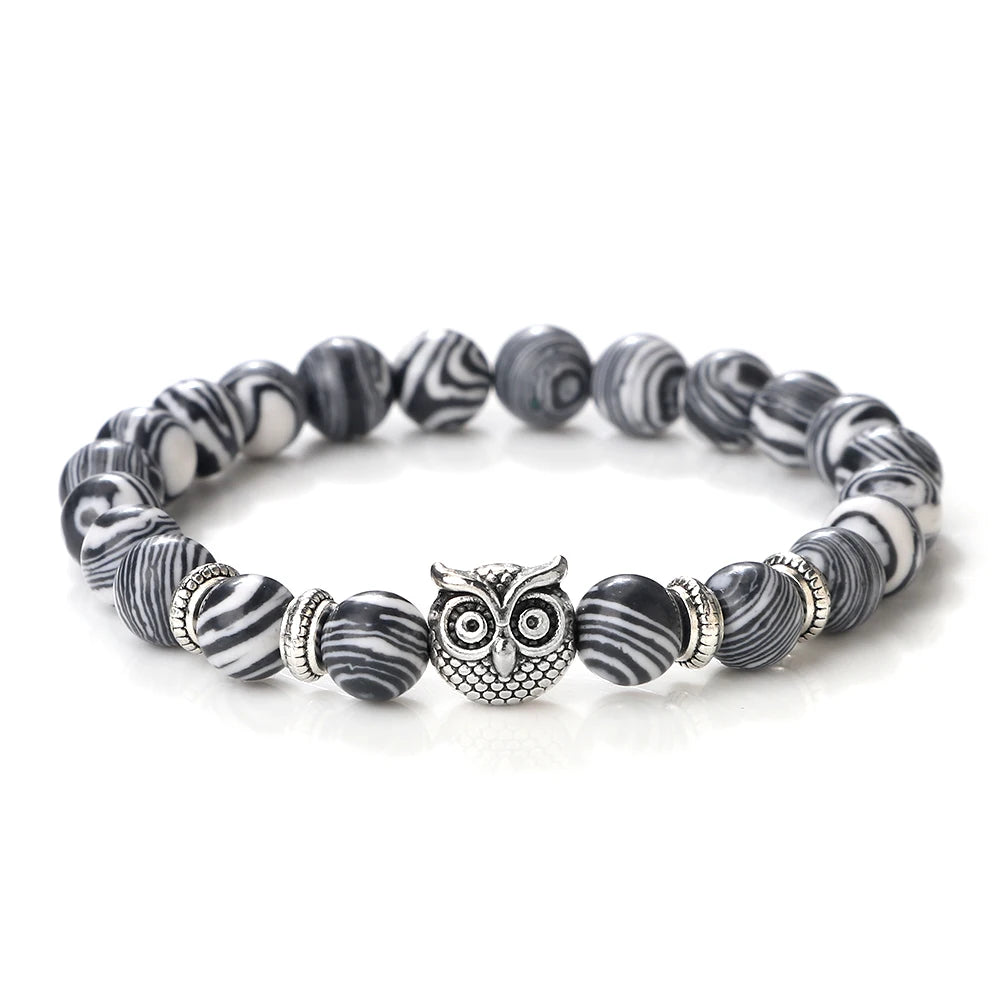 Mystic Owl – Natural Stone Beaded Bracelet