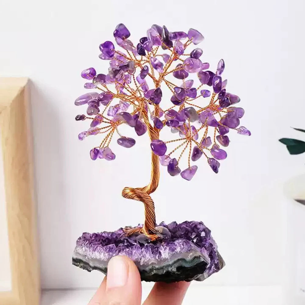 Amethyst Serenity Tree – Crystal Healing Gemstone Ornament