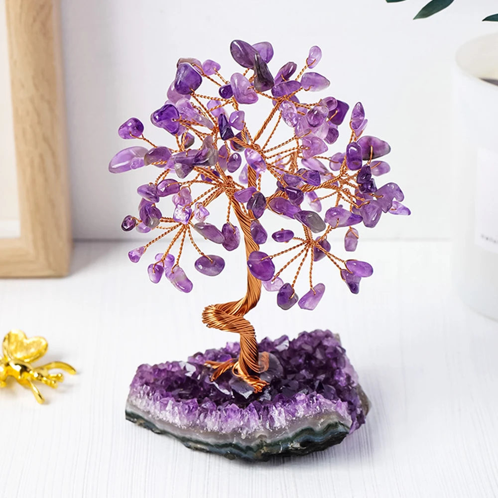 Amethyst Serenity Tree – Crystal Healing Gemstone Ornament
