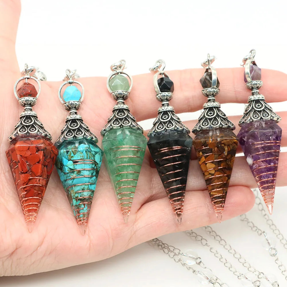 Crystal Essence – Natural Gemstone Energy Pendant