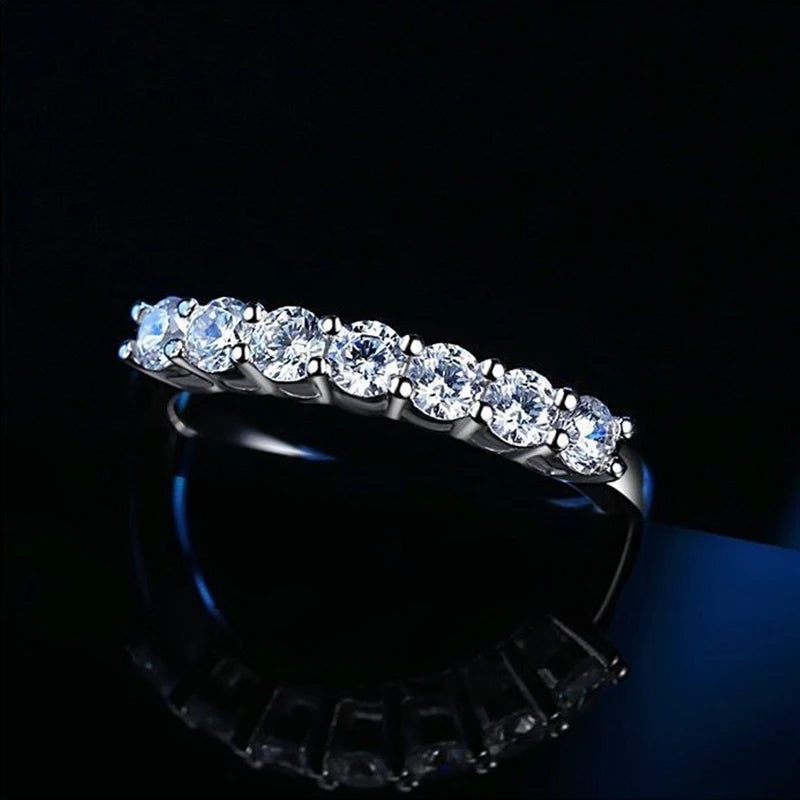 Aiternity Brilliance – Moissanite Wedding Band in 925 Sterling Silver