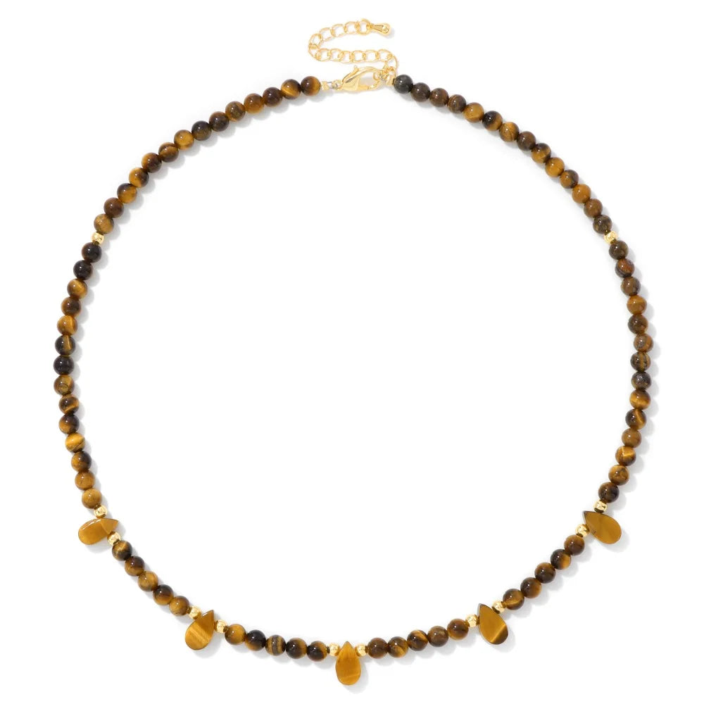 Harmony Stone Necklace – Green Aventurine & Amethyst Gemstone Choker