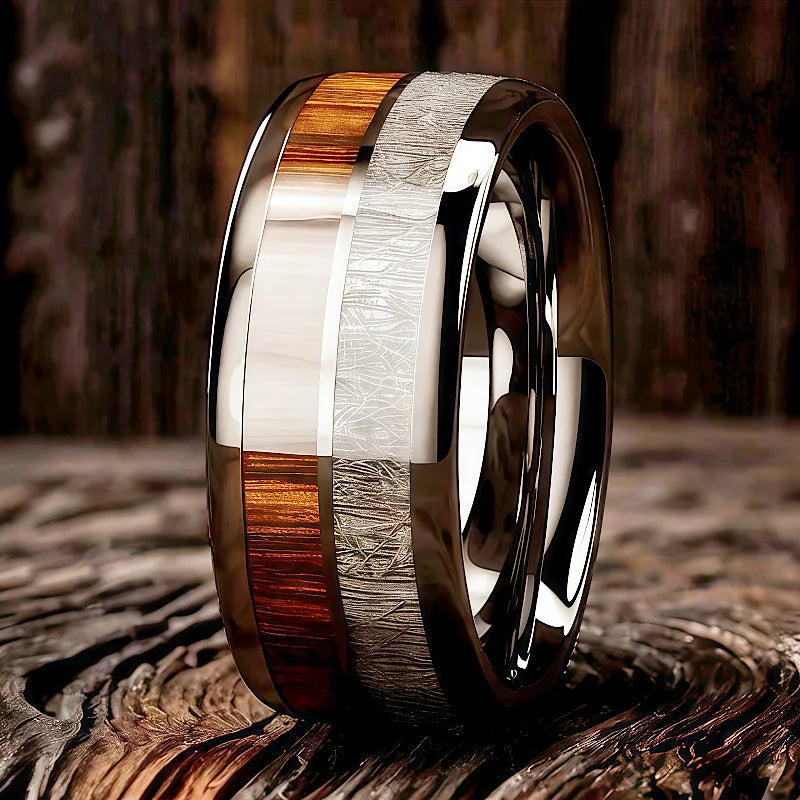 Rings Orion Nebula Forge #2 – Starry Tungsten Unisex Wedding Band