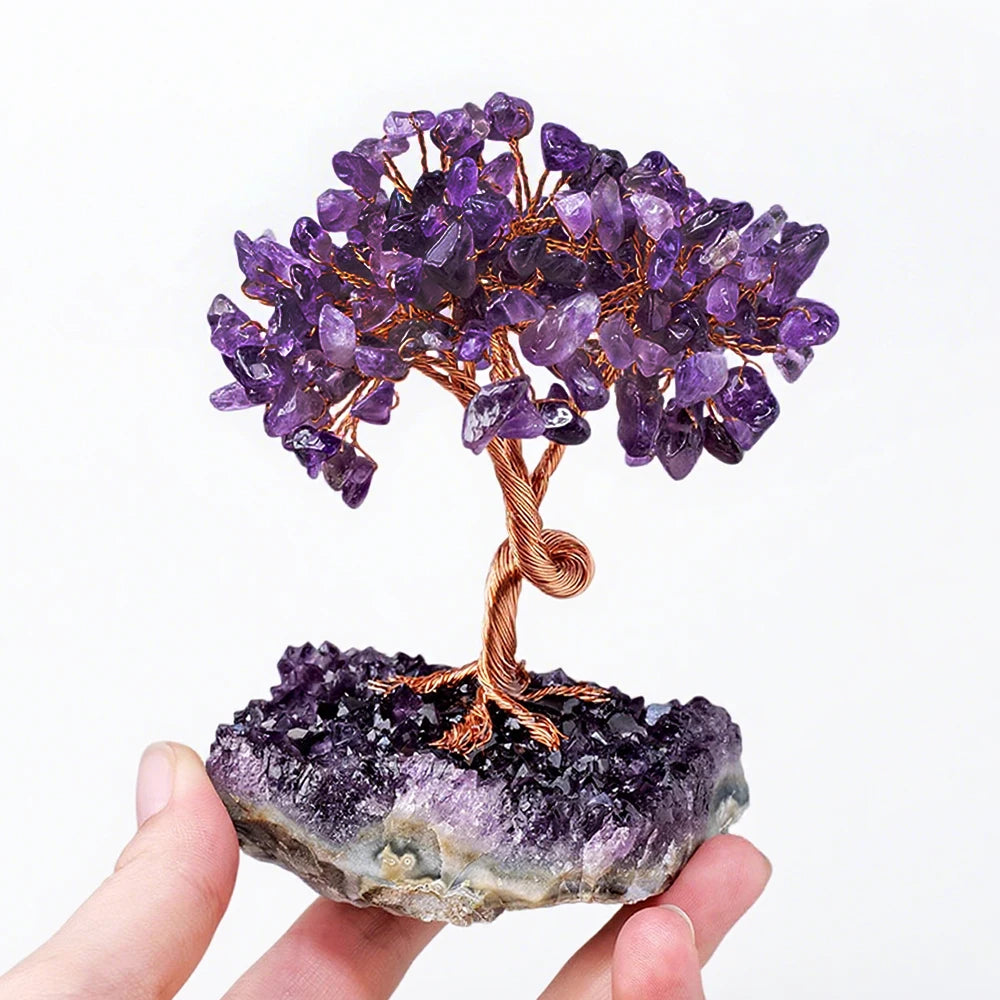 Amethyst Serenity Tree – Crystal Healing Gemstone Ornament