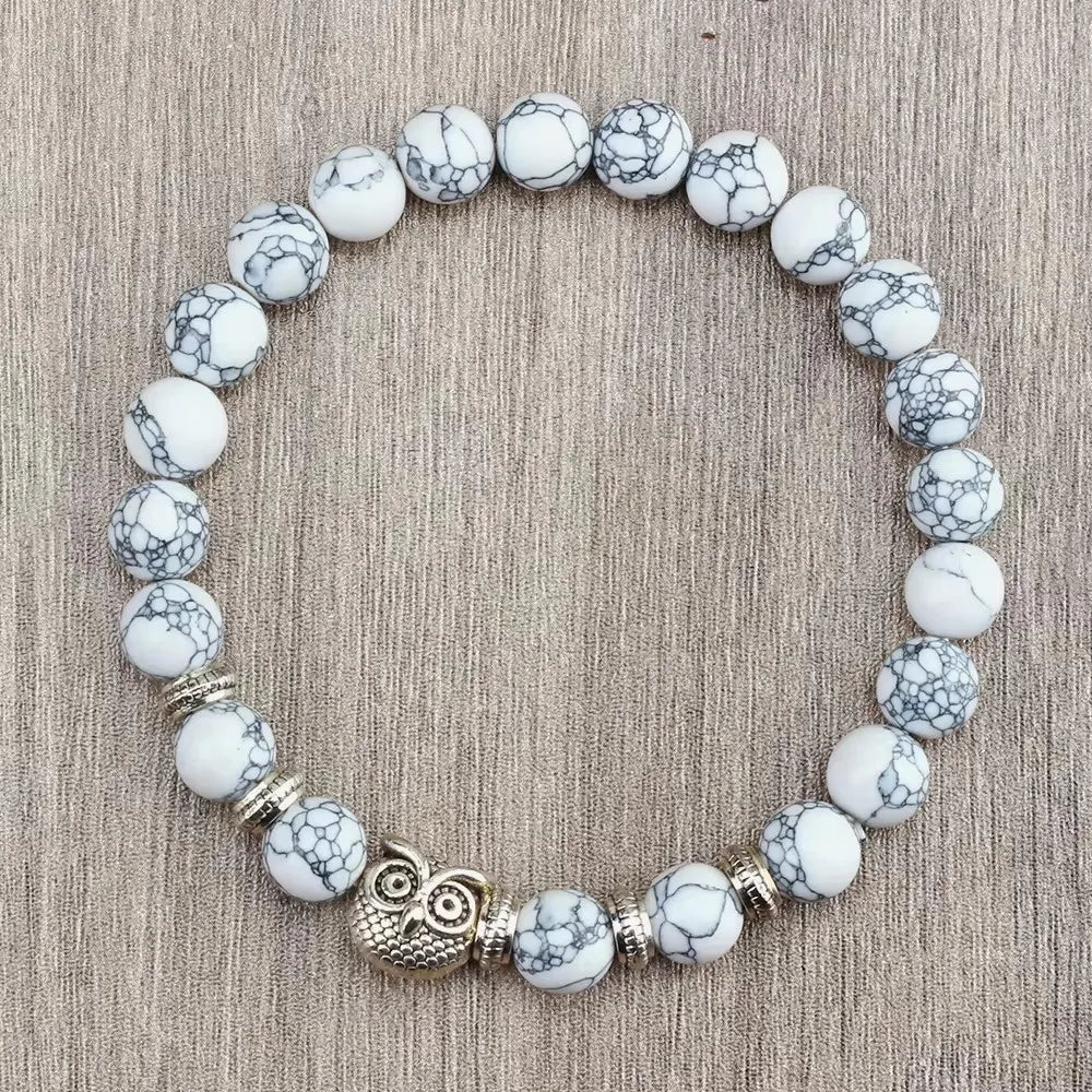 Mystic Owl – Natural Stone Beaded Bracelet