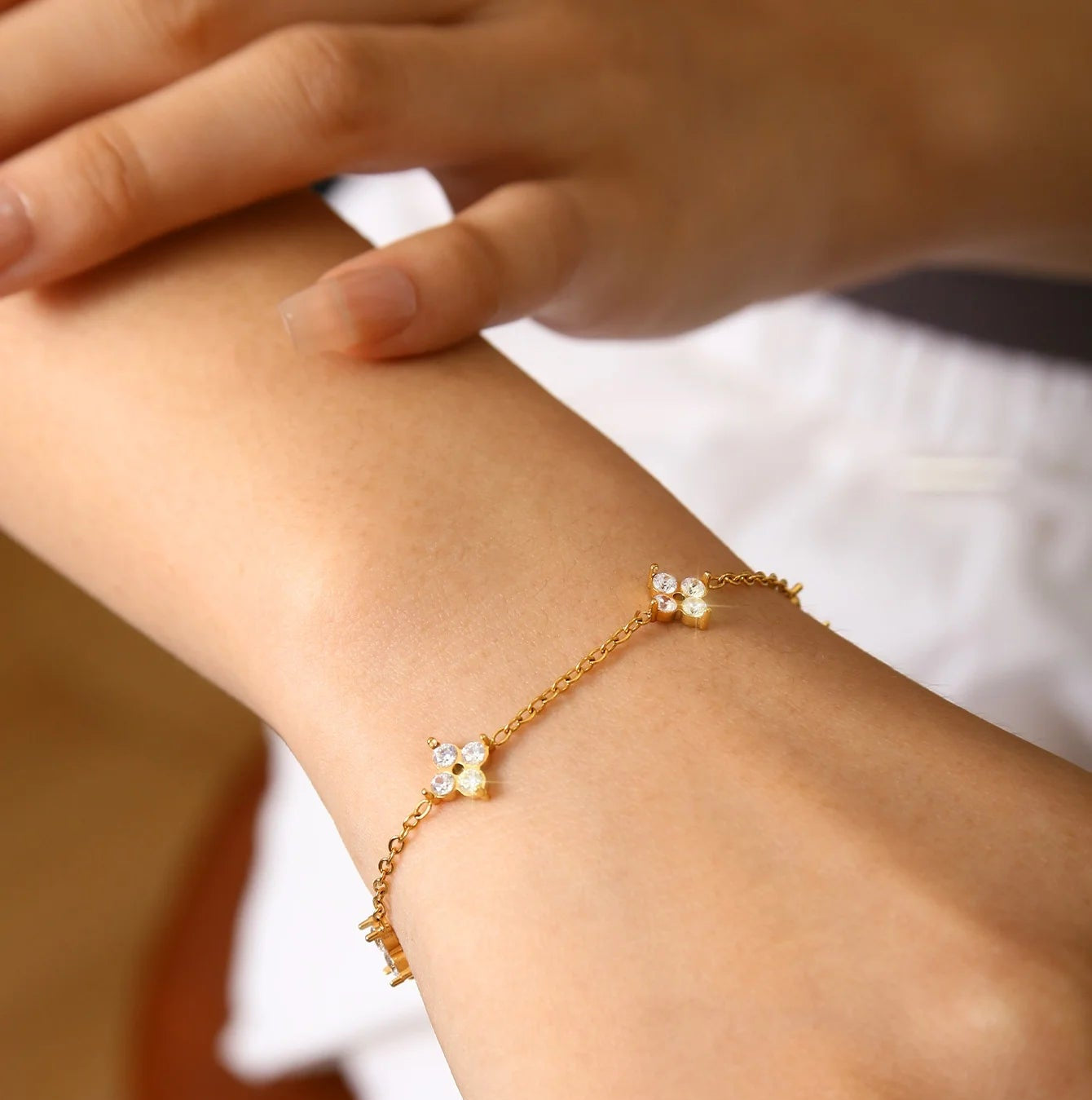 Golden Clover Jewelry Set – 18K Gold Plated Stainless Steel