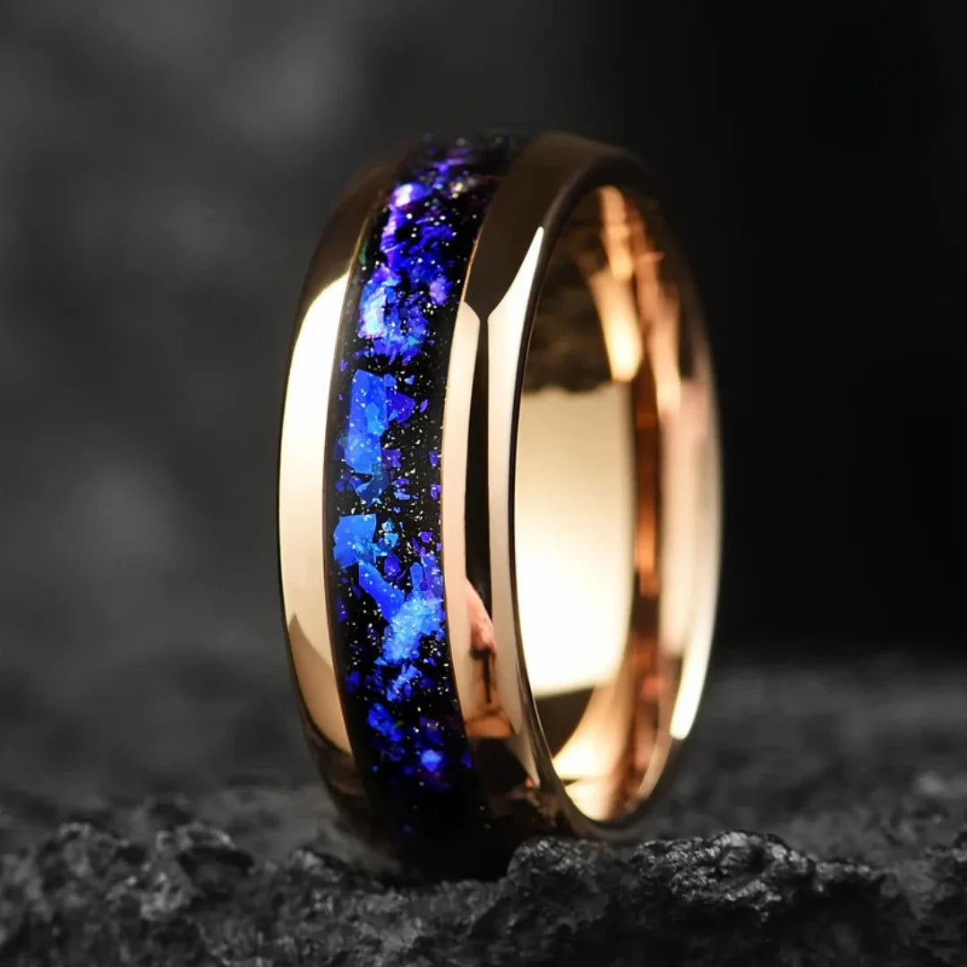 Rings Orion Nebula Forge #1 – Starry Tungsten Unisex Wedding Band