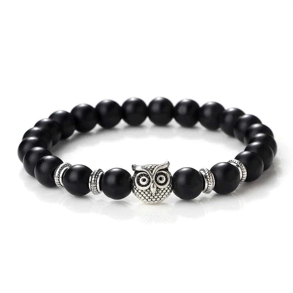 Mystic Owl – Natural Stone Beaded Bracelet